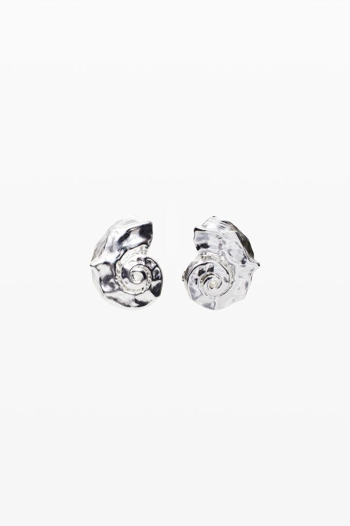 Silver shell-shaped earrings Zalio