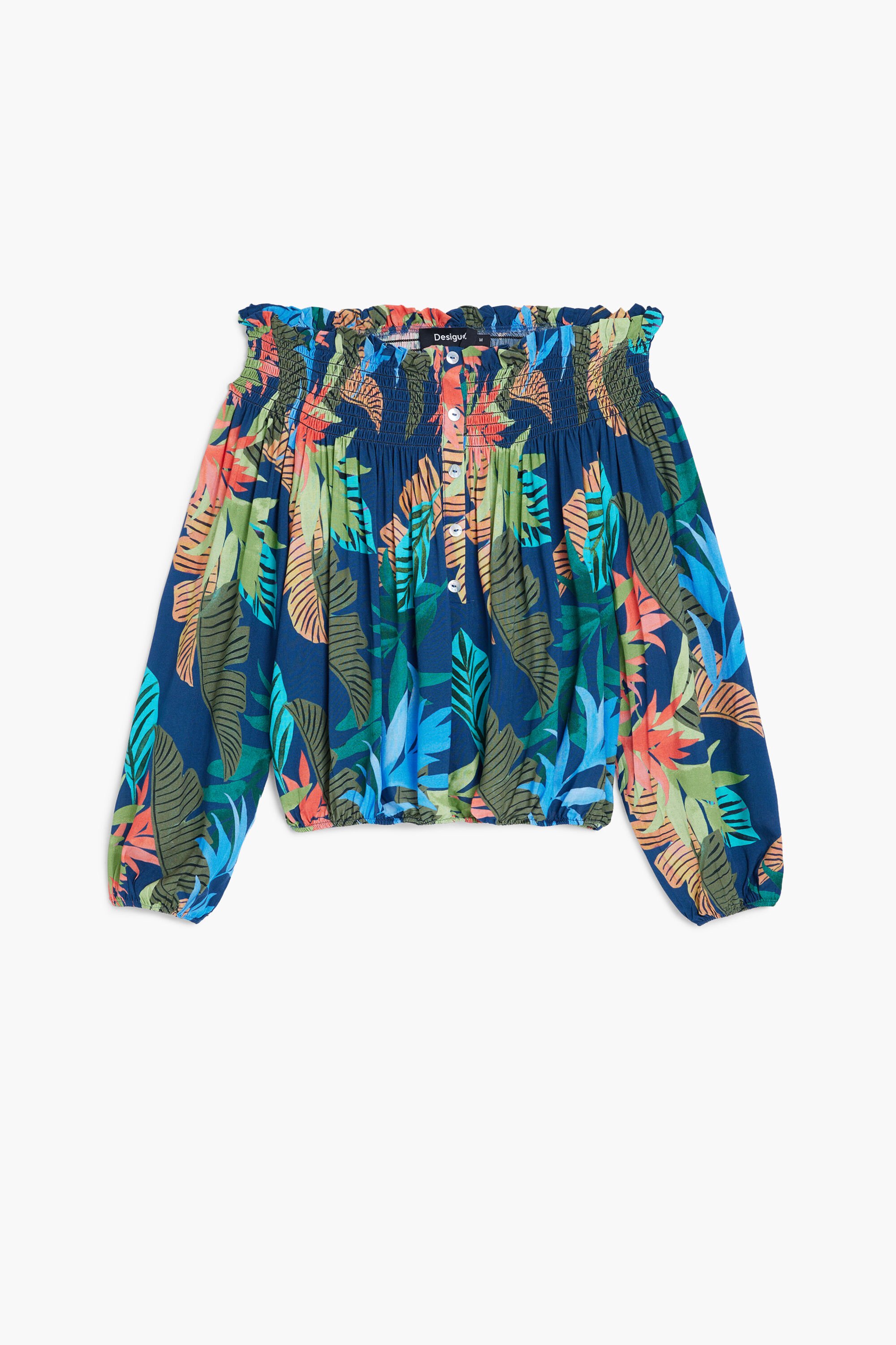 Blusa estampada escote barco