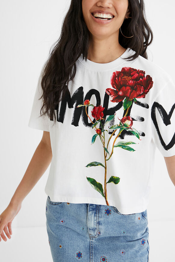 100% cotton flowers T-shirt | Desigual