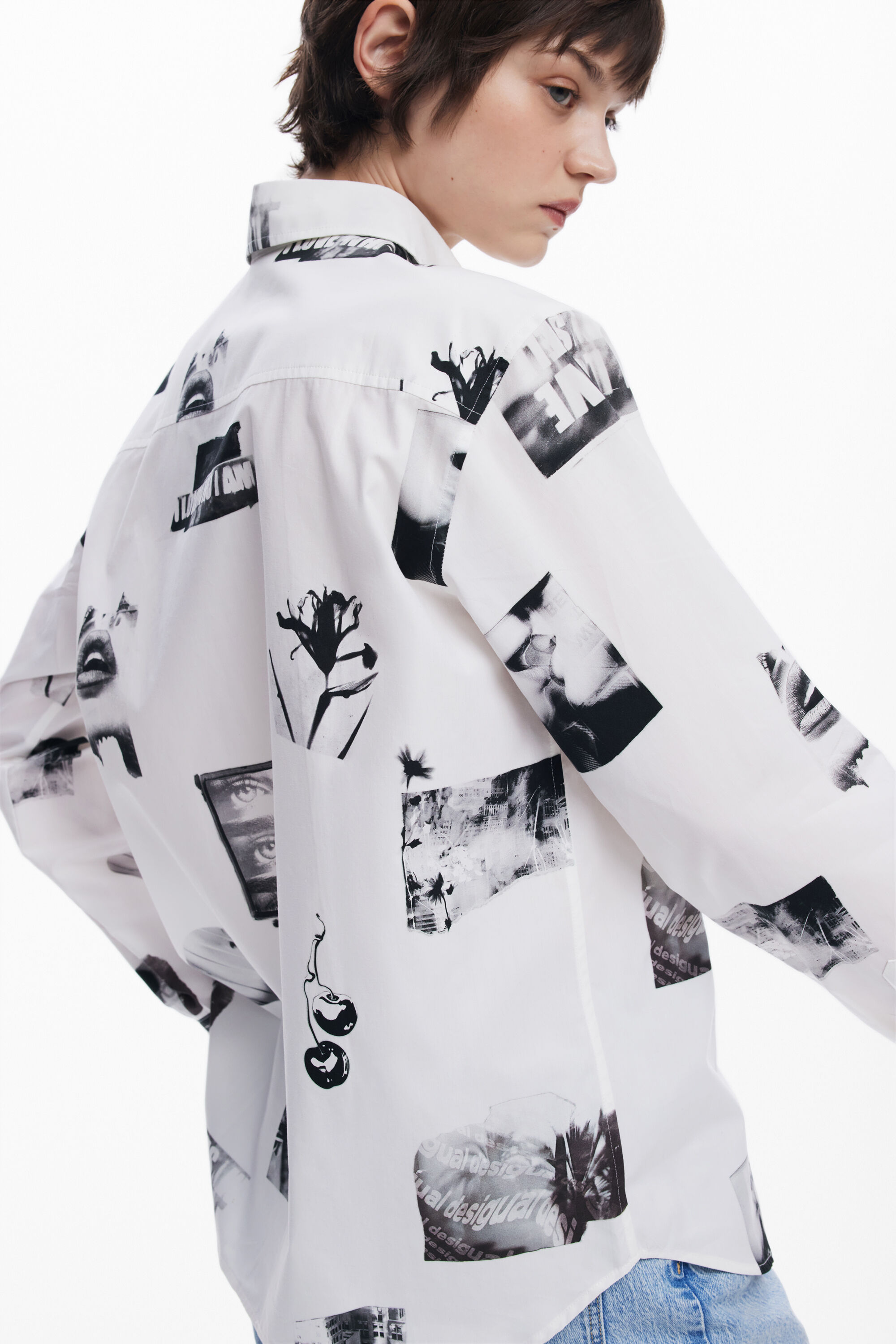 Desigual Cotton Shirt Photos In White