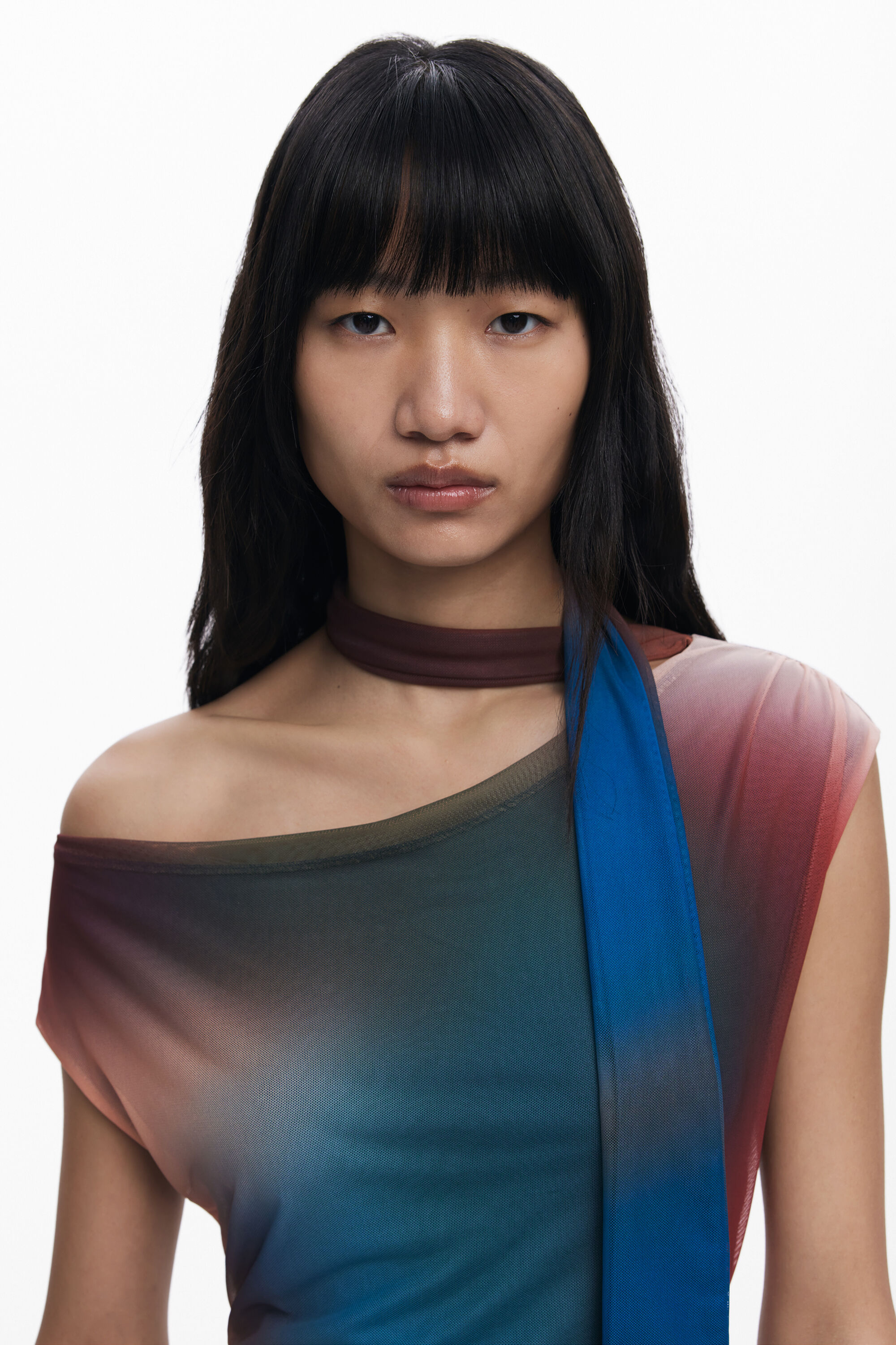 Desigualイレギュラーネックラインのドレープドレス Desigual（デシグアル） イレギュラーネックラインのドレープ