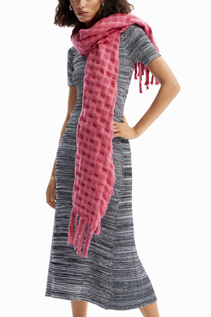 Bufanda rectangular cuadros | Desigual