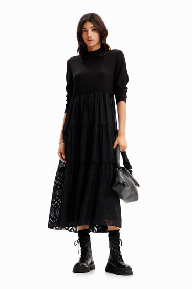 Vestido midi combinado | Desigual
