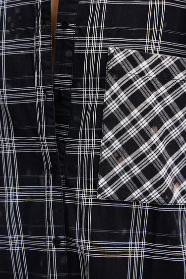 Oversize patchwork plaid shirt | Desigual