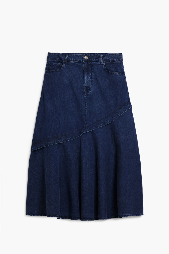 Falda midi vaquera volante | Desigual