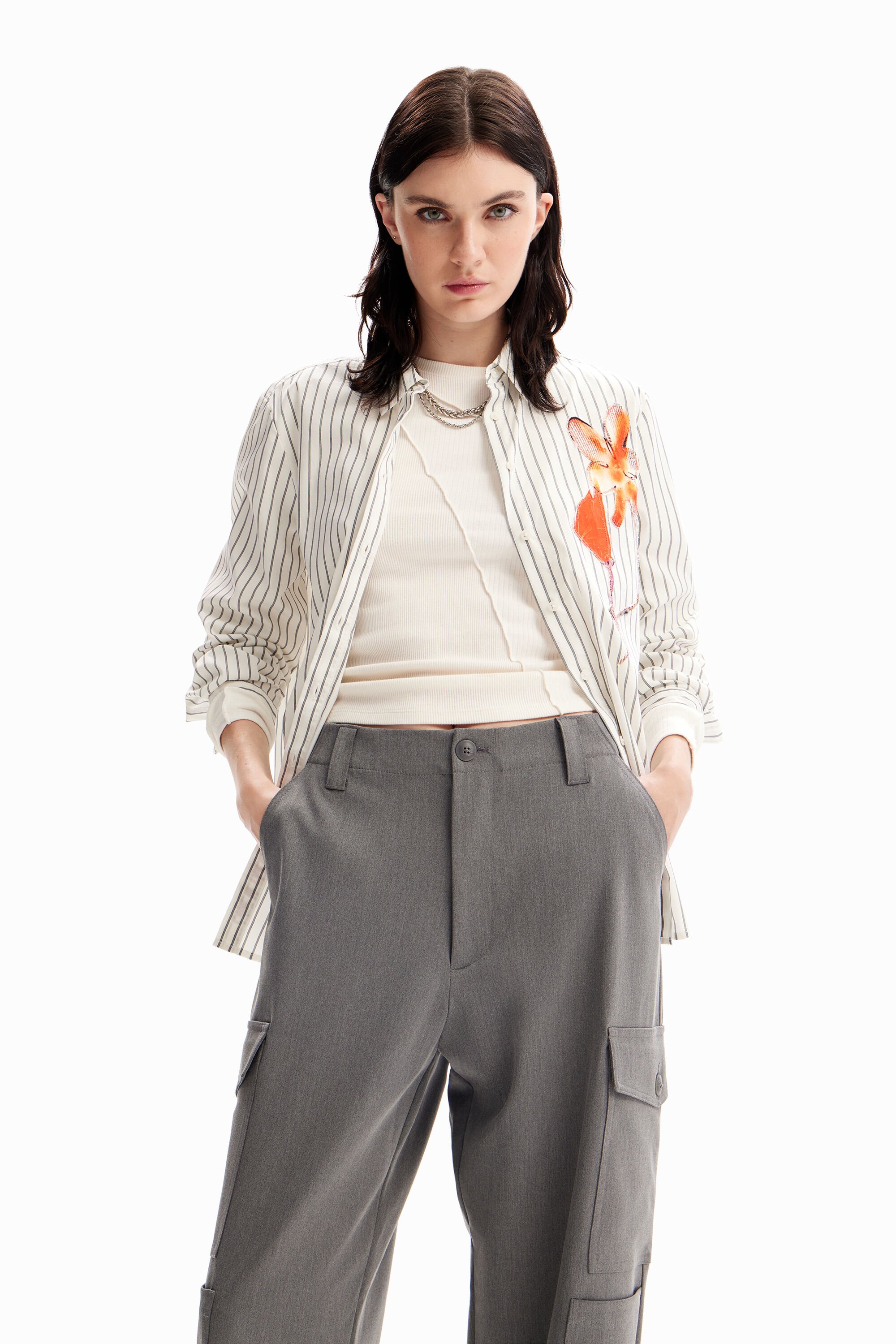 Desigual pantaloni larghi online