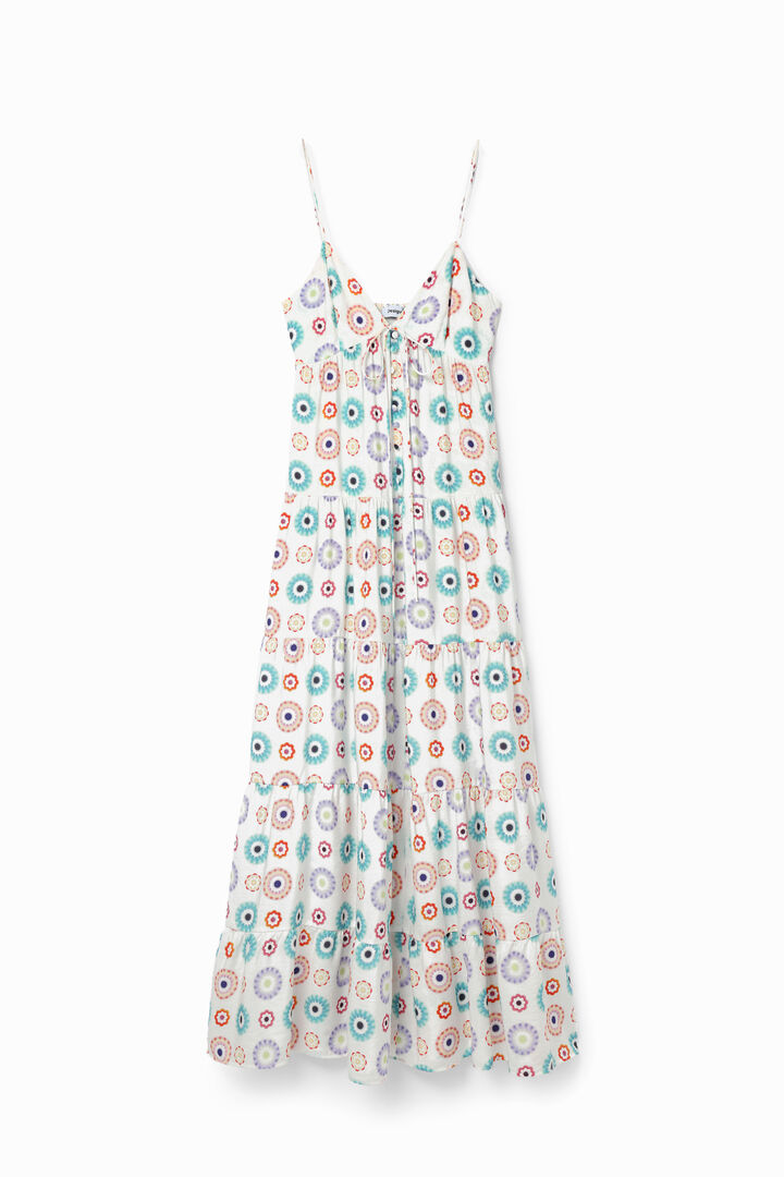 Long geometric strappy dress