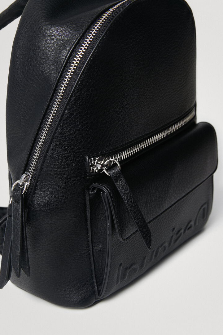 Small leather effect backpack | Desigual