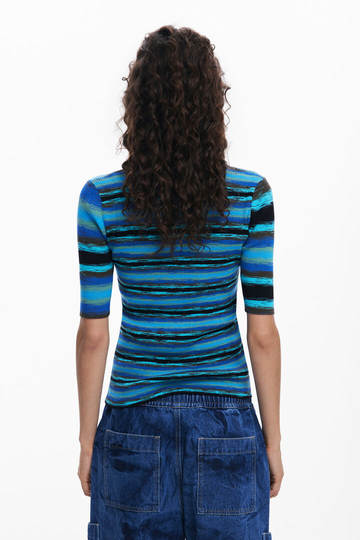 T-shirt en maille à rayures | Desigual
