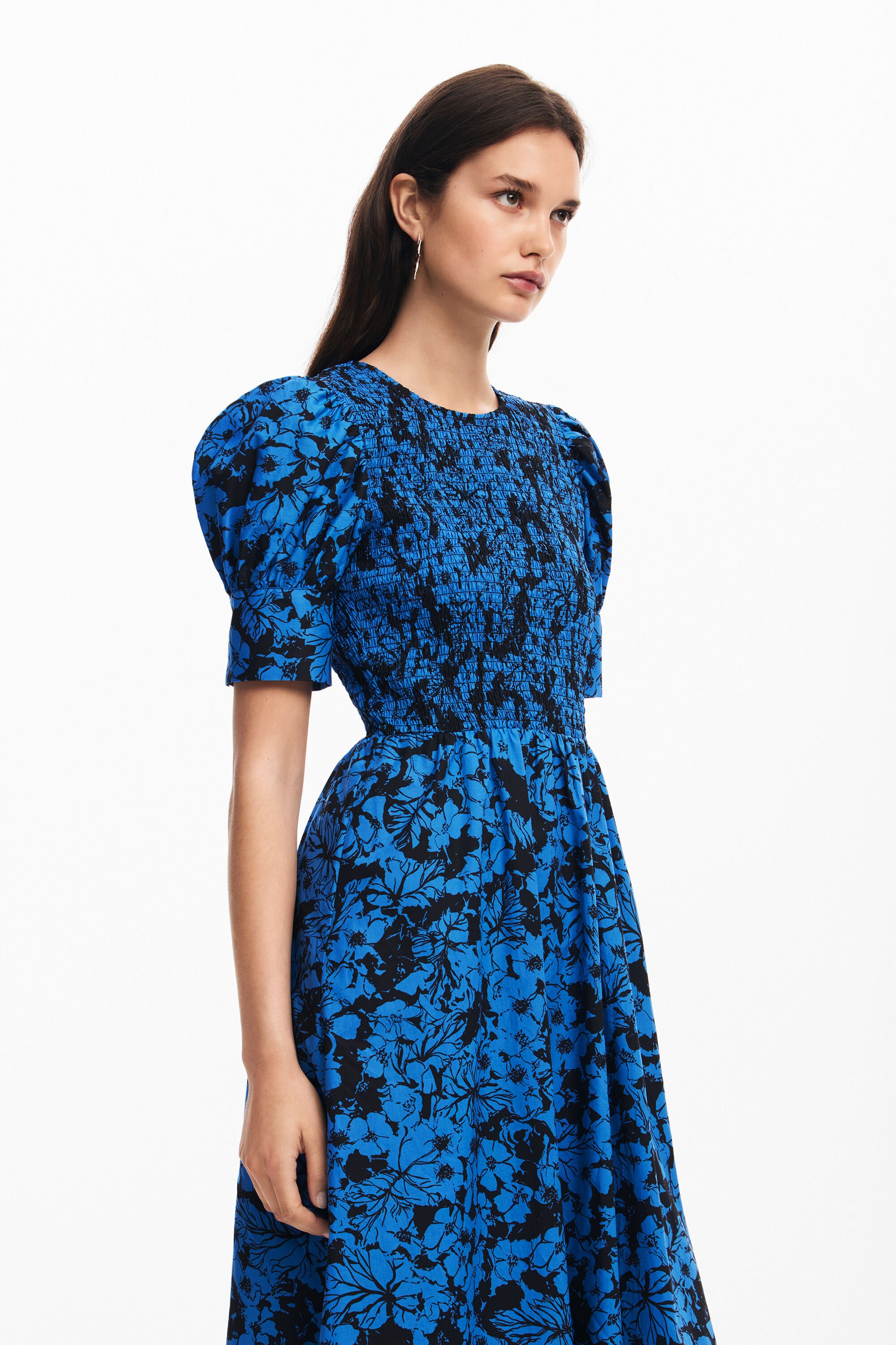 Robe midi a fleurs pour femme I Desigual