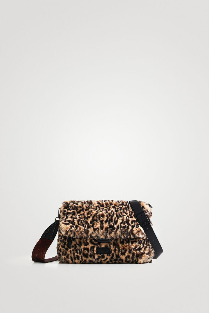 Borsa a tracolla pelliccia stampa animalier | Desigual