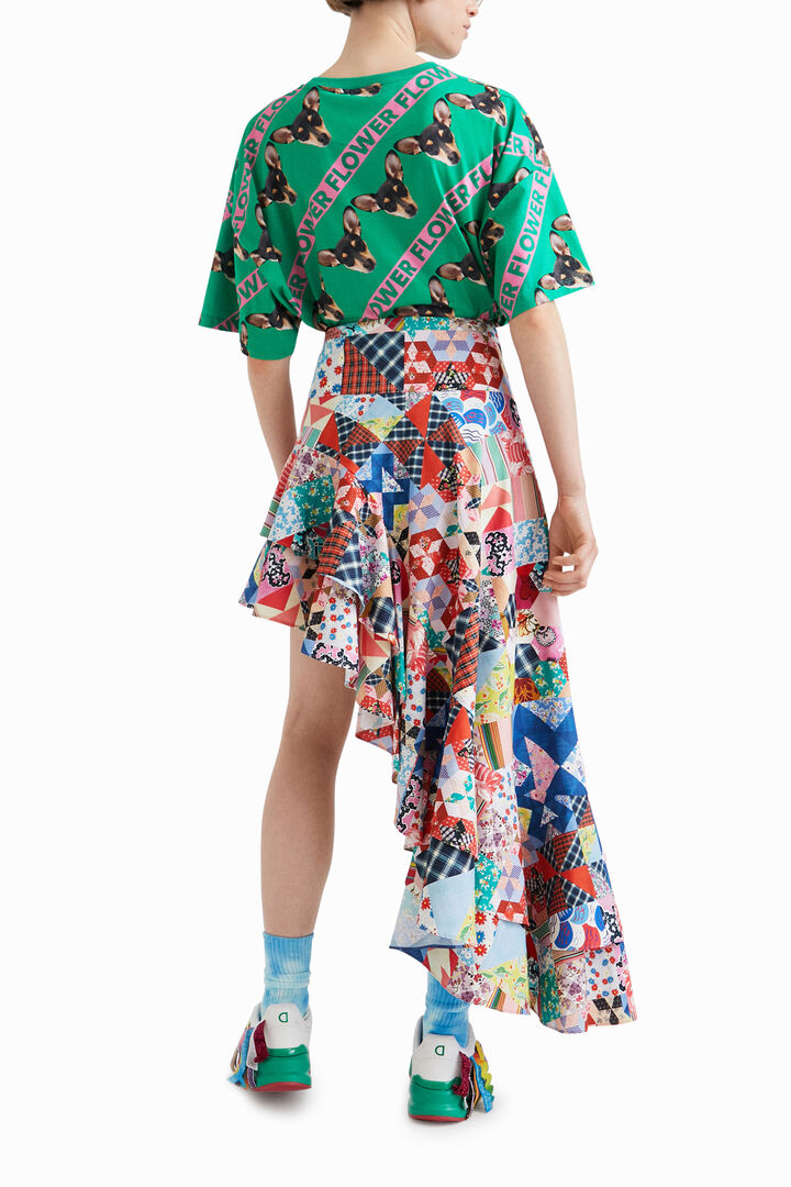 Falda asimétrica patchwork Johnson Hartig | Desigual
