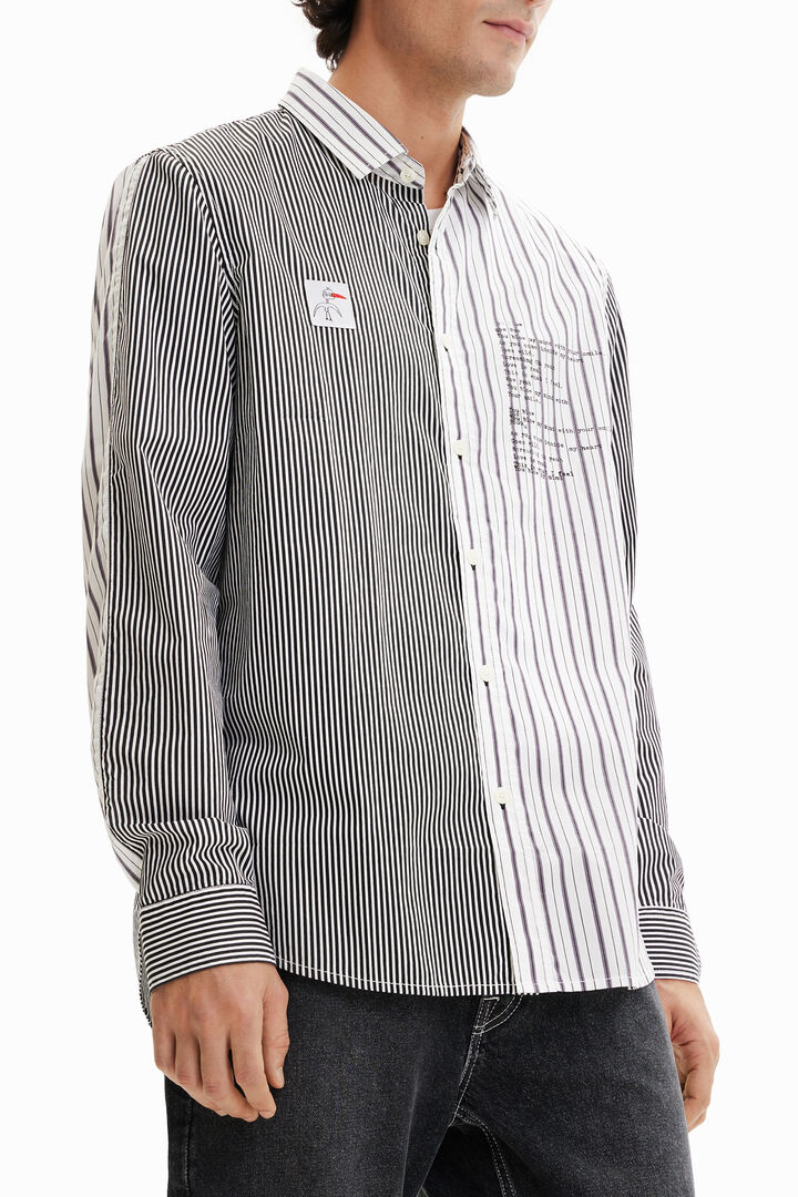 Half-and-half striped shirt | Desigual