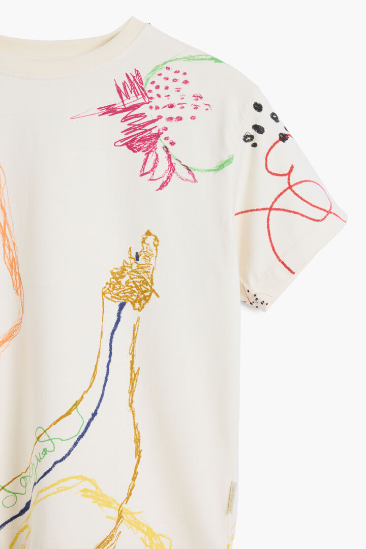 Short sleeve brushstroke T-shirt | Desigual