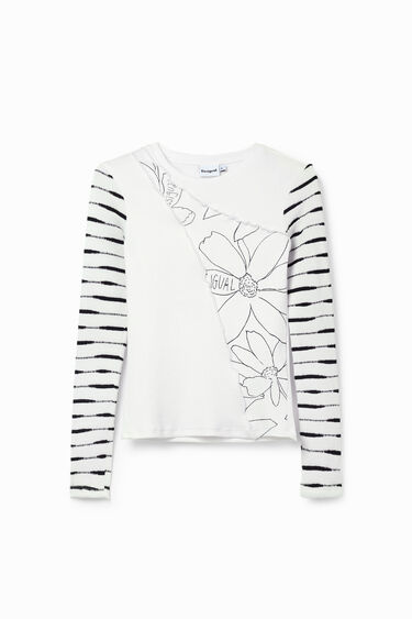 Camiseta patch flores | Desigual