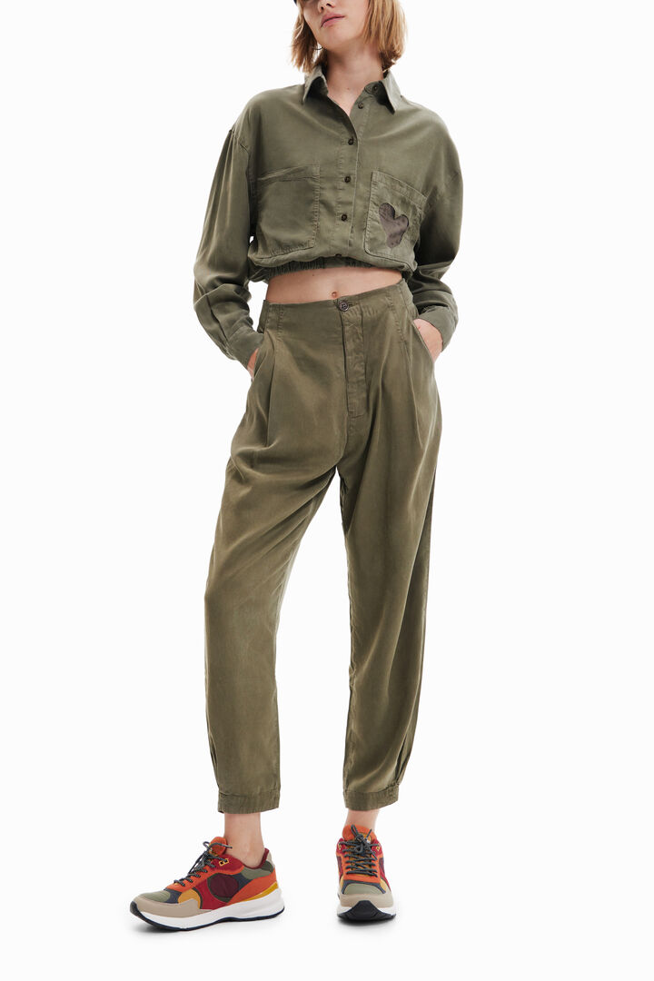 Camisa cropped butxaca cor | Desigual