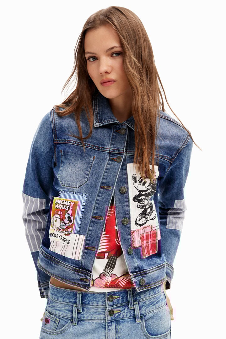 Patchwork Mickey Mouse denim jacket | Desigual