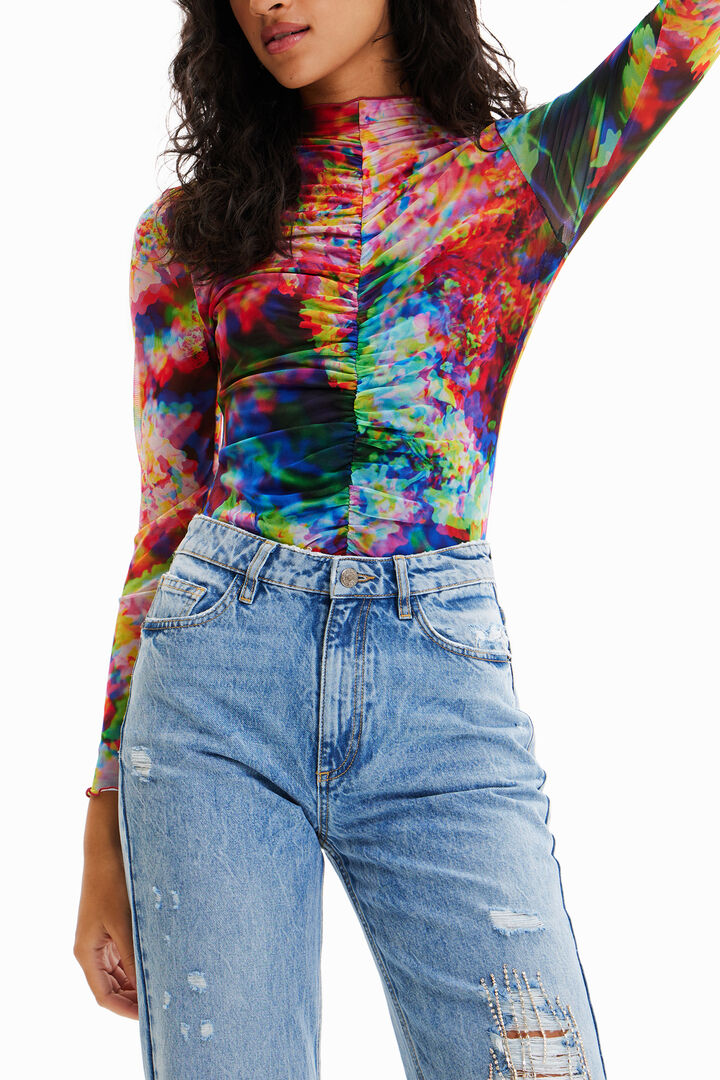 Body tul fruncido flores | Desigual