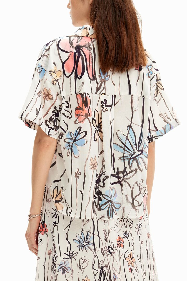 Illustrated floral shirt | Desigual