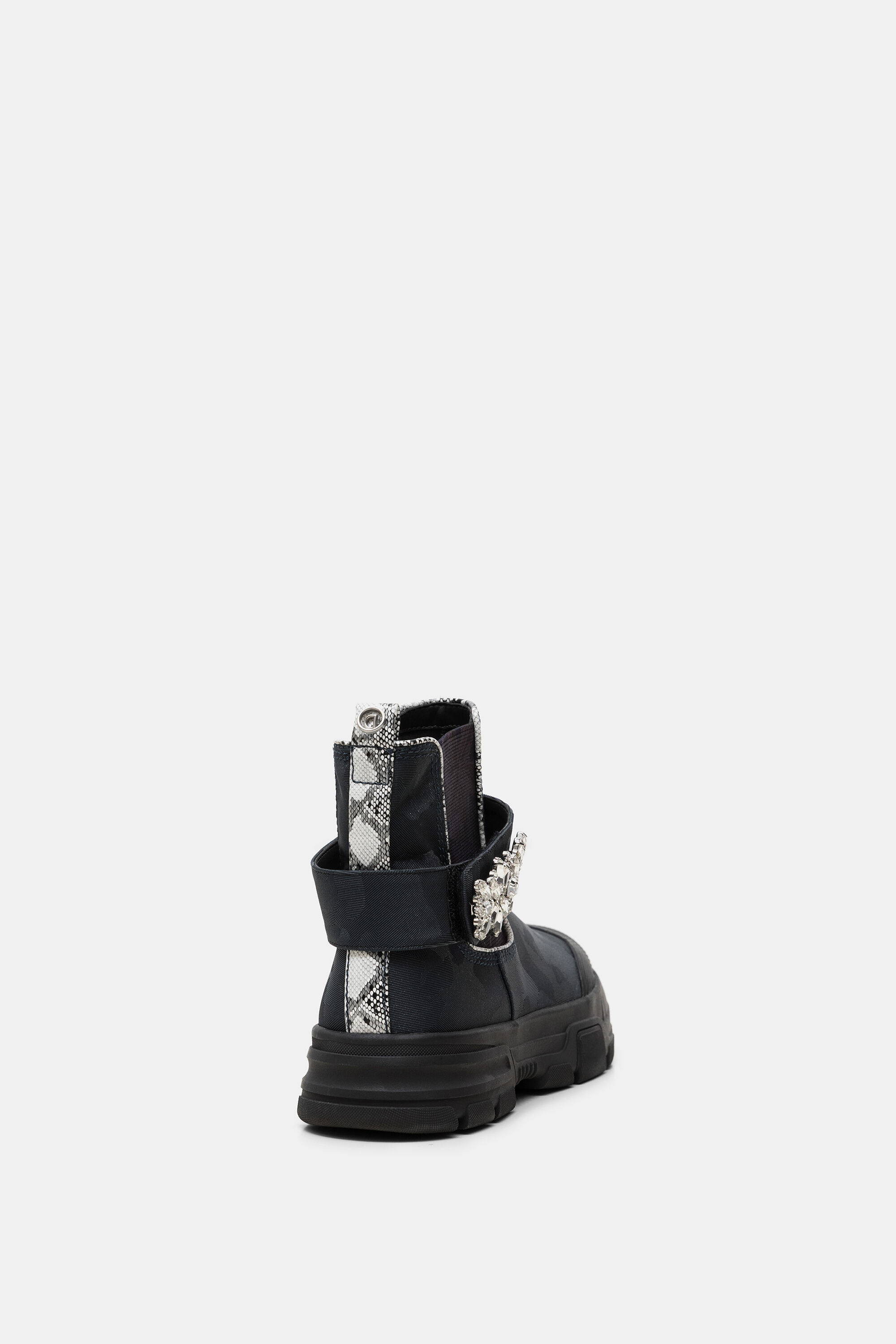 Combat boots with jewels