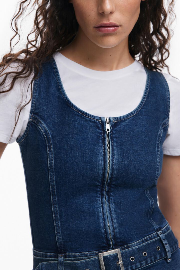 Vestido denim cinturón | Desigual
