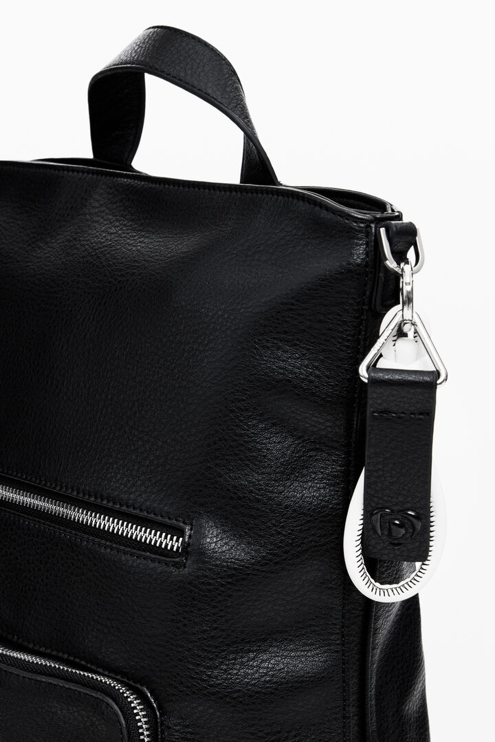 Mochila logo efecto piel mediana | Desigual