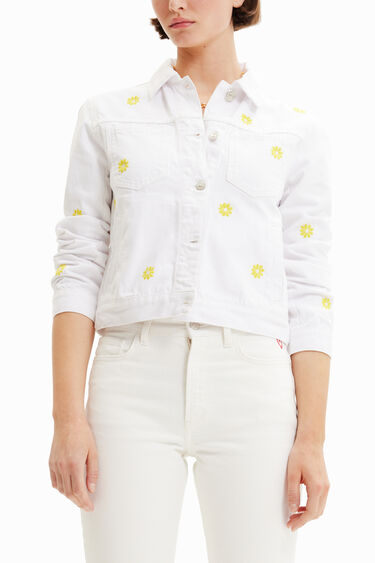 Chaqueta vaquera margaritas | Desigual