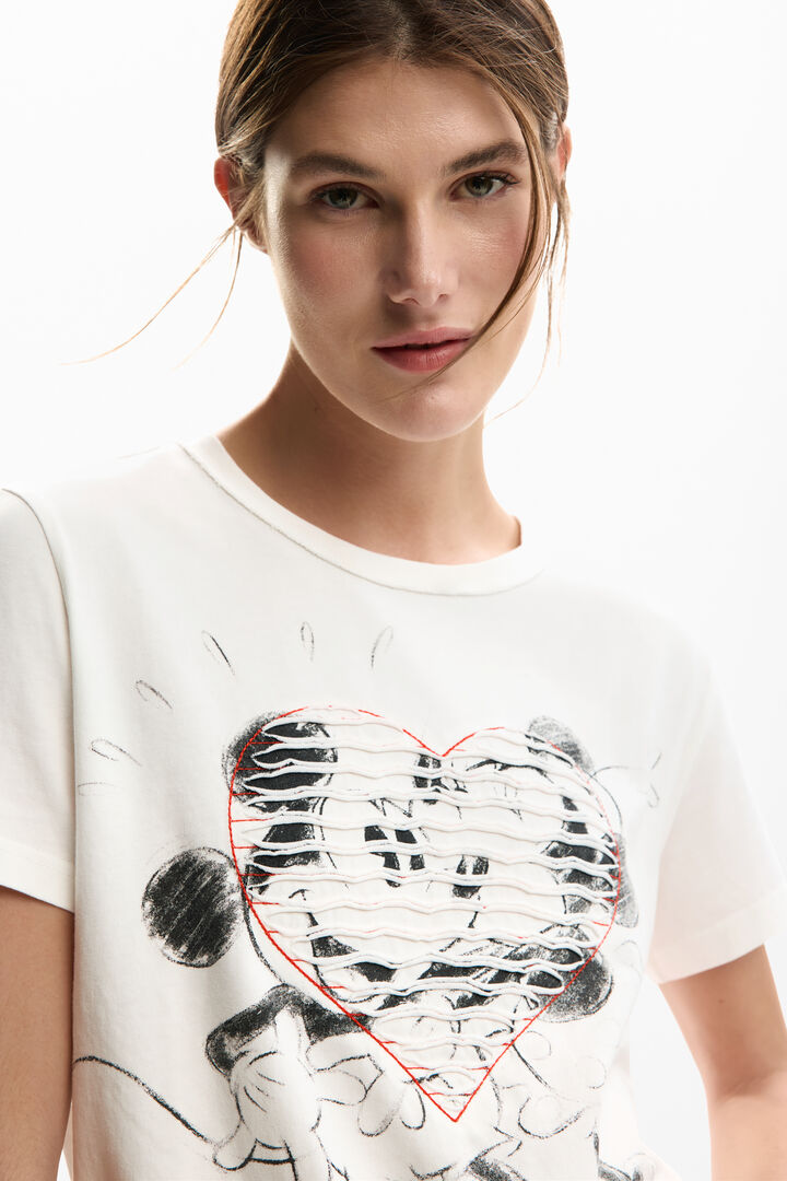 Mickey and Minnie Mouse&trade; heart T-shirt | Desigual