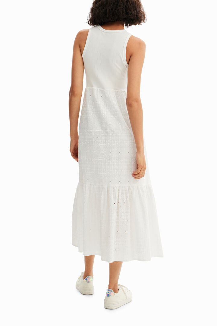 Long embroidered combination dress | Desigual