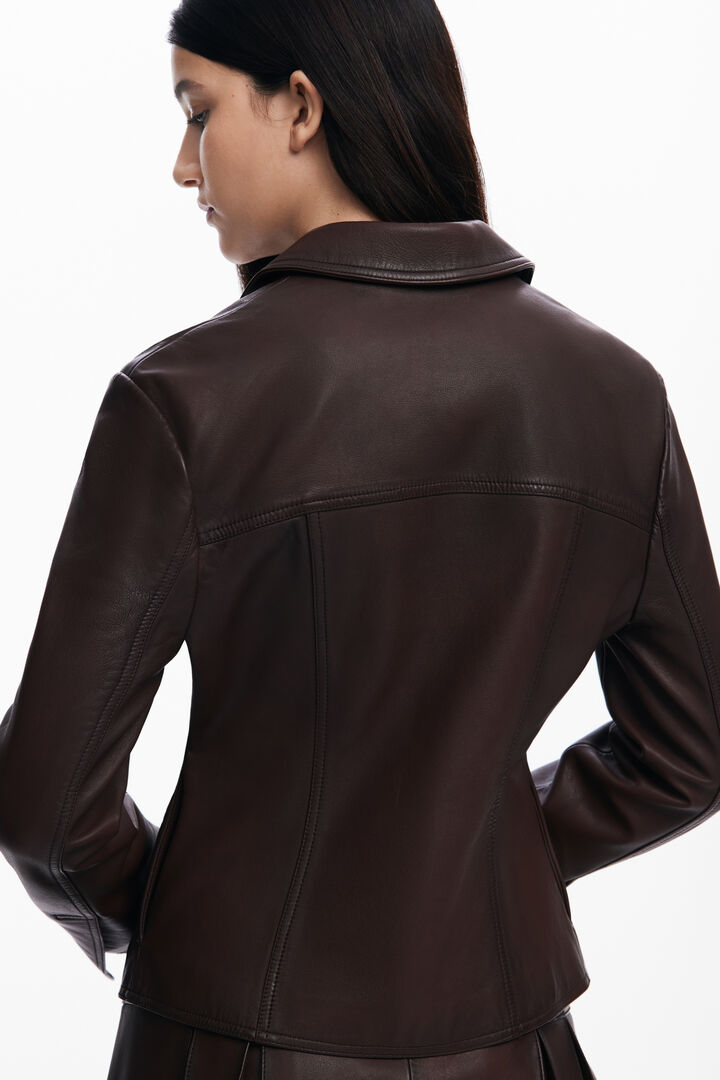 Giacca biker in pelle con peplum | Desigual