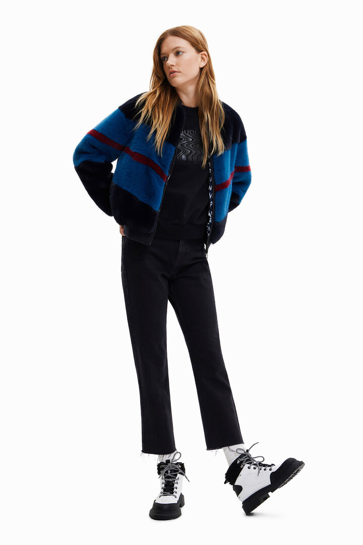 Chaqueta bomber efecto pelo | Desigual