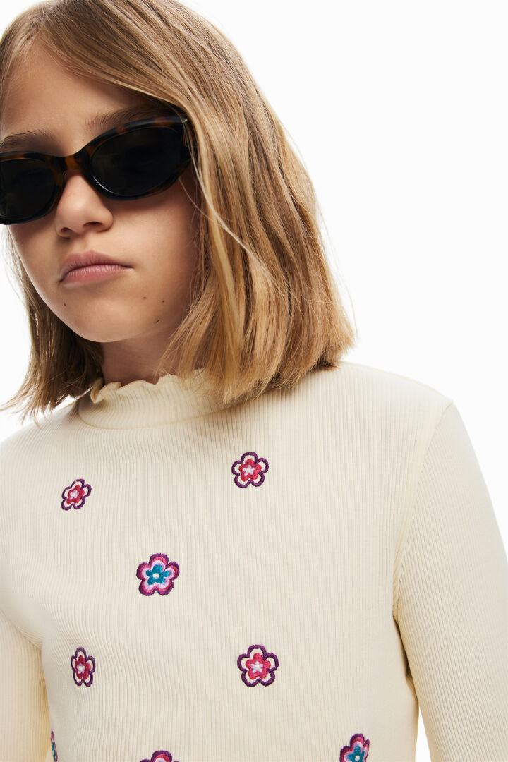 Camiseta manga larga flores | Desigual