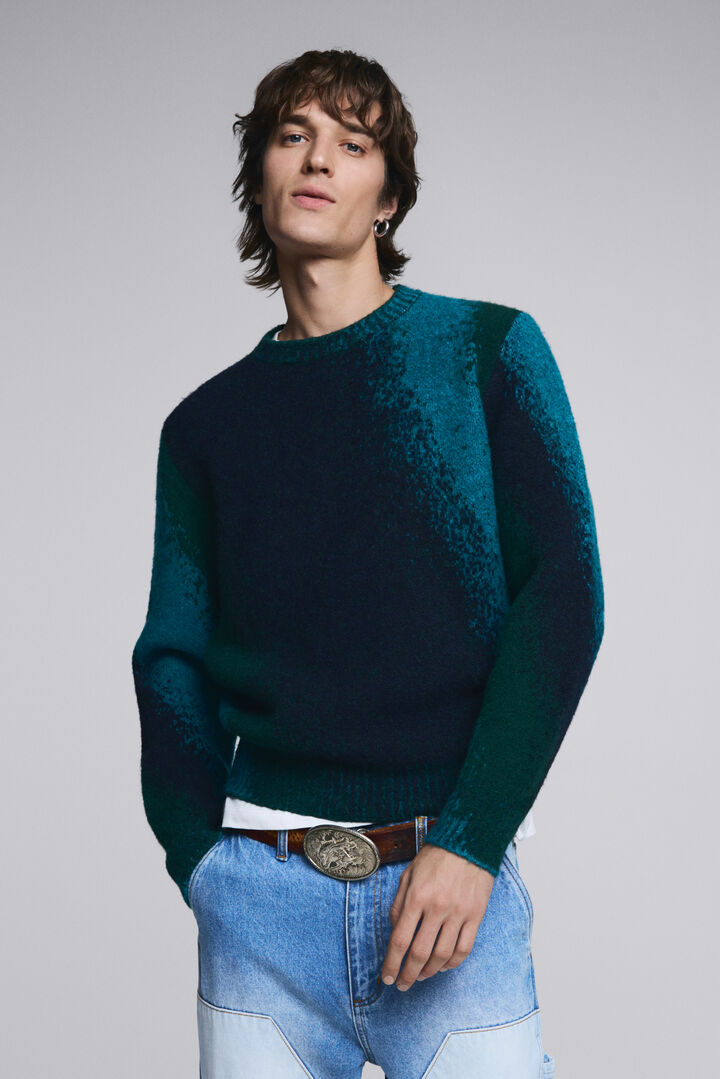 Jacquard splatter sweater