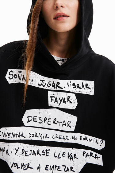 Sudadera oversize texto Manifesto | Desigual