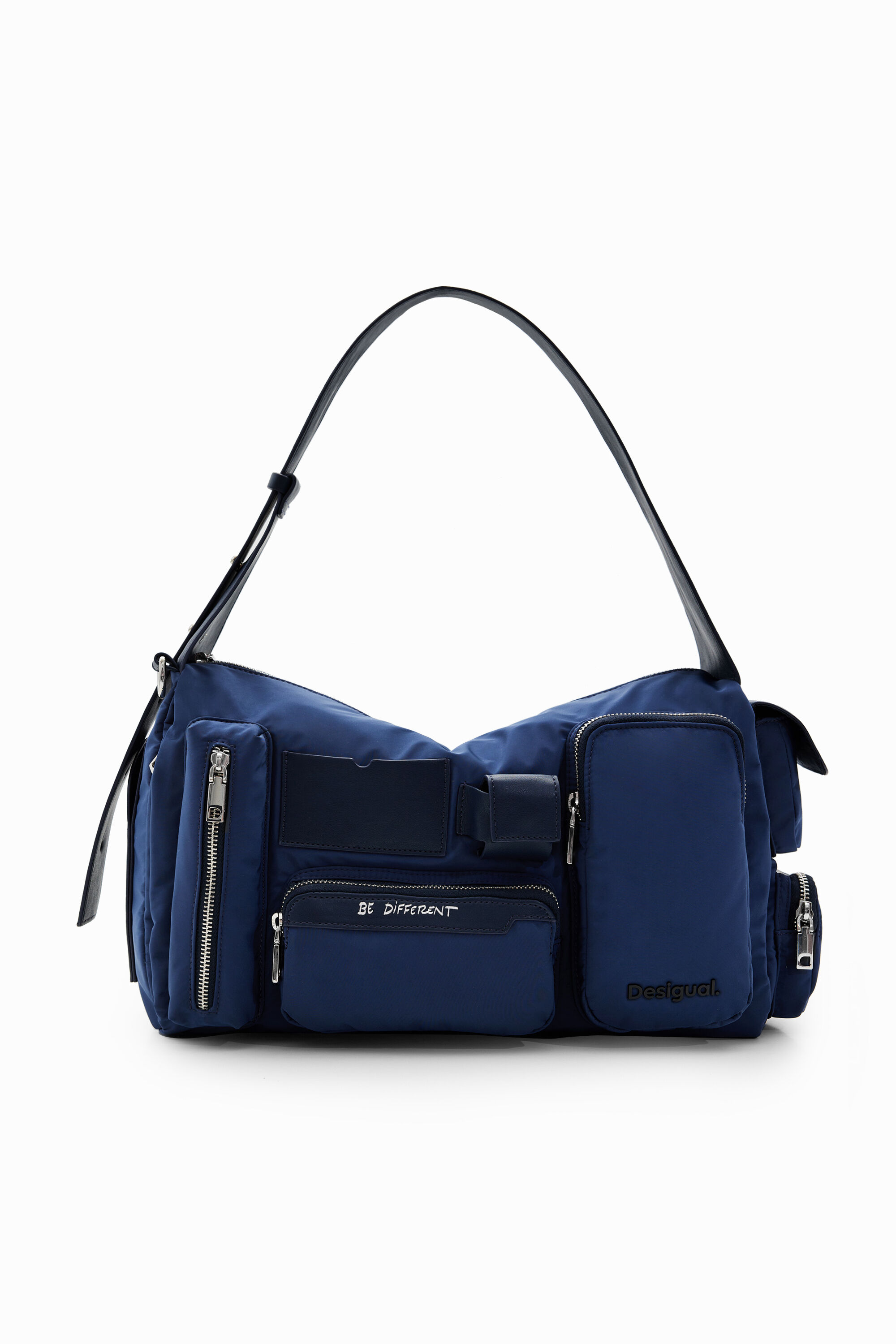 Bolso grande nylon bolsillos - BLUE - U
