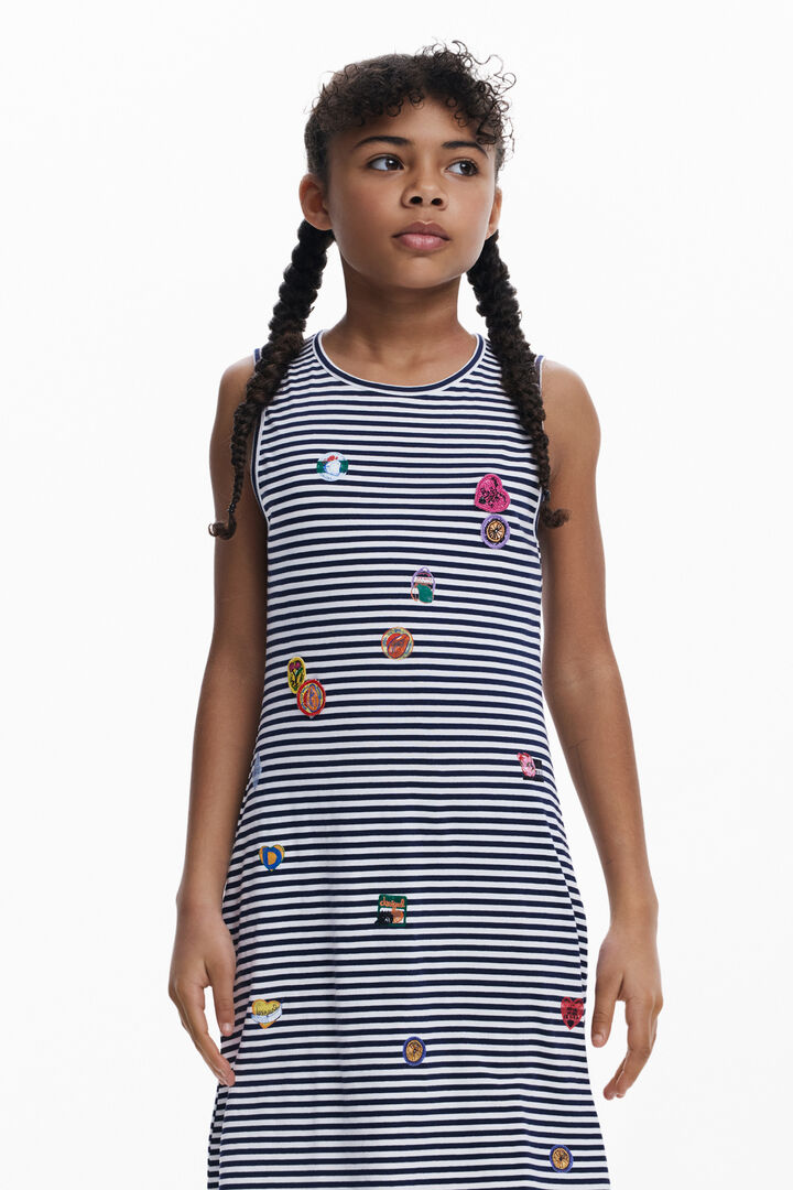 Embroidered cut-out dress