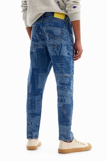 Laser print carrot jeans | Desigual
