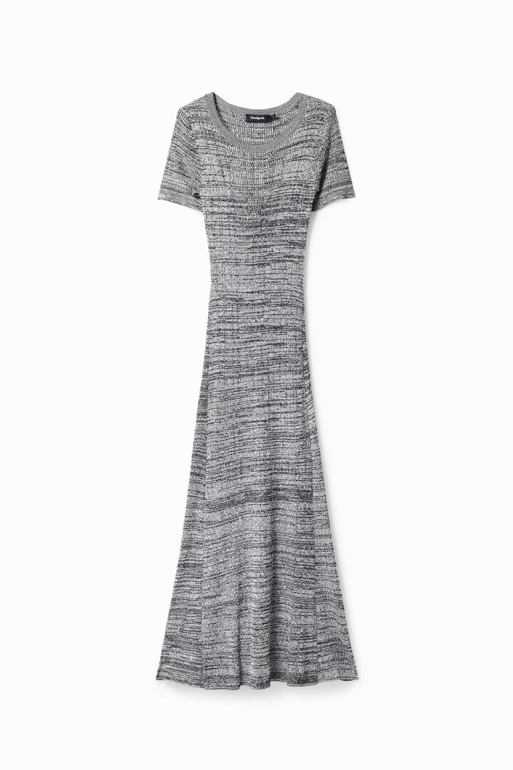 Long mottled ribbed dress | Desigual
