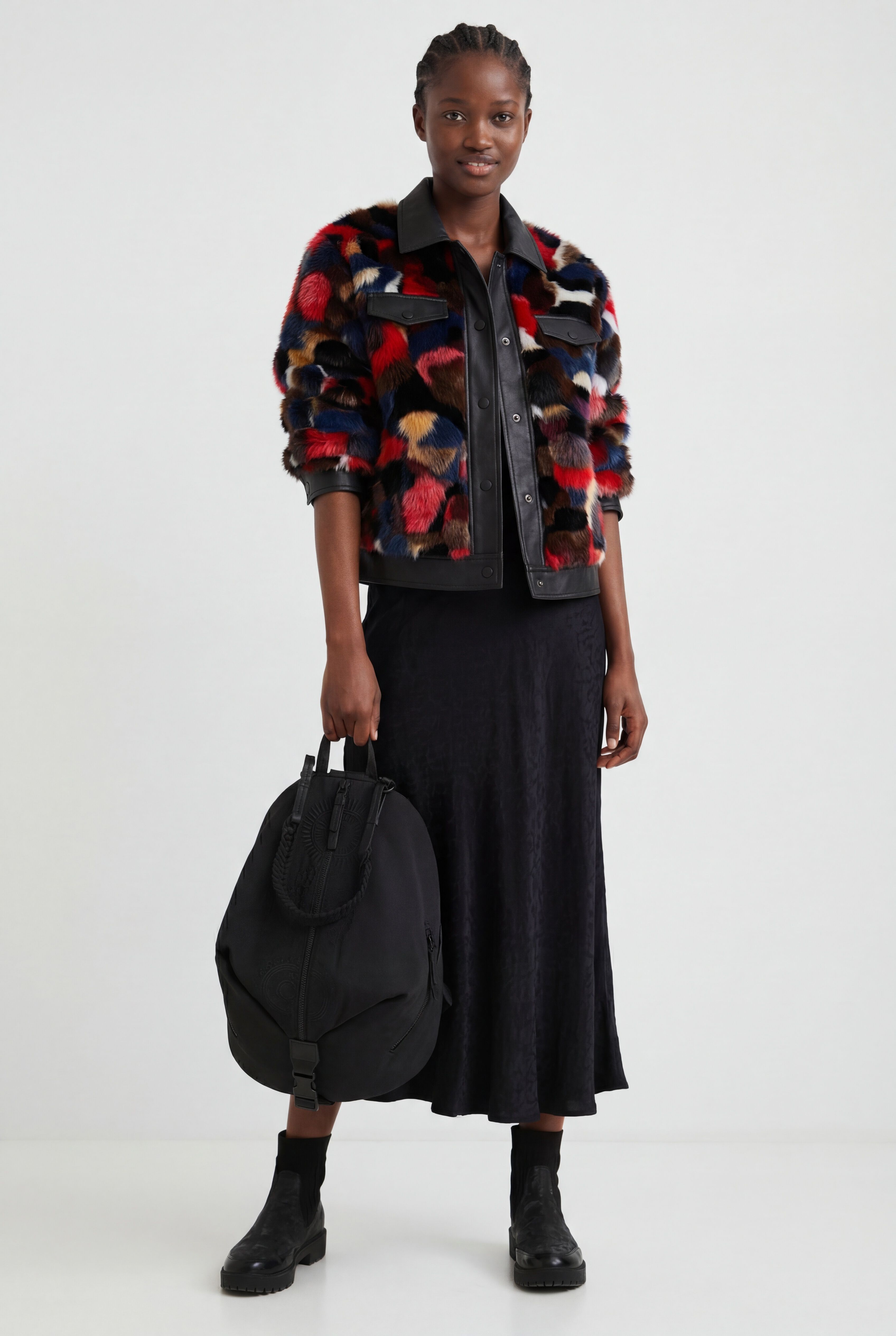 Colección - Desigual Menos costoso Chaqueta loose pelo - mujerbarato.com