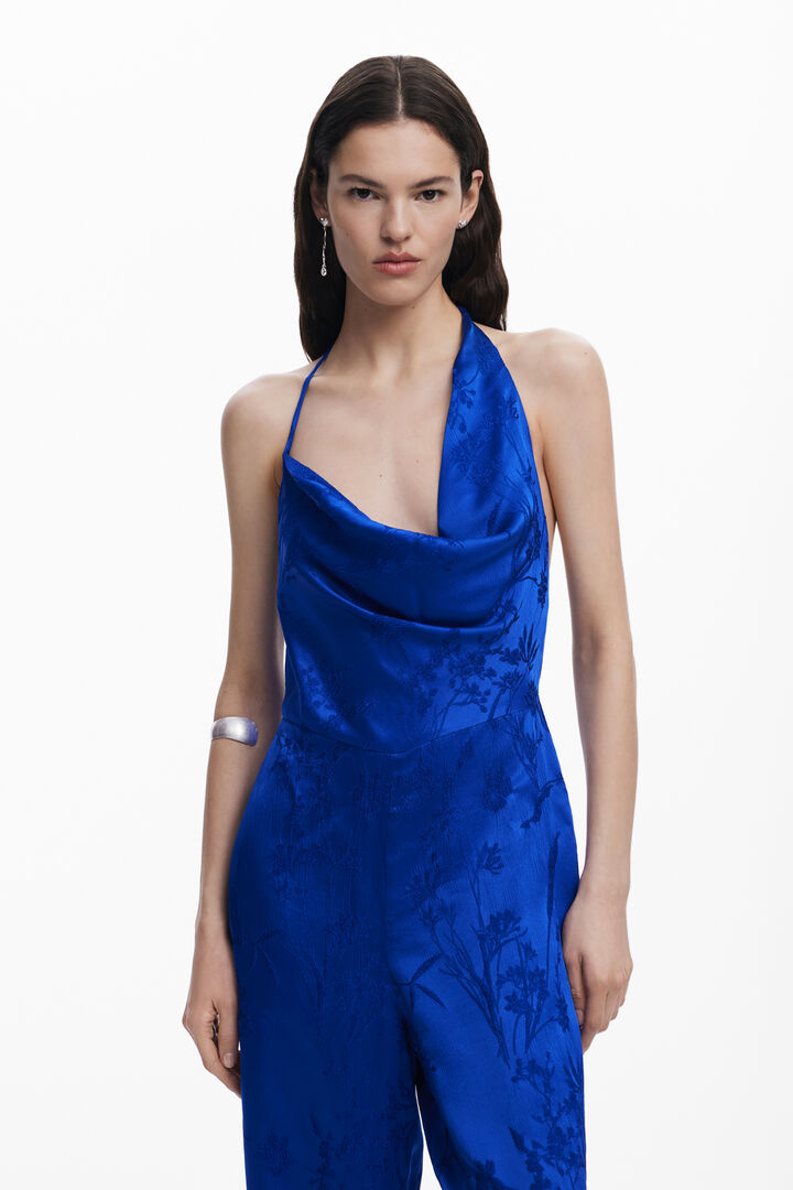 Asymmetric Wide Leg Fluid Jumpsuit | Desigual