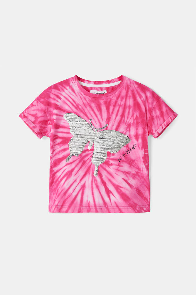T-shirt butterfly reversible sequins