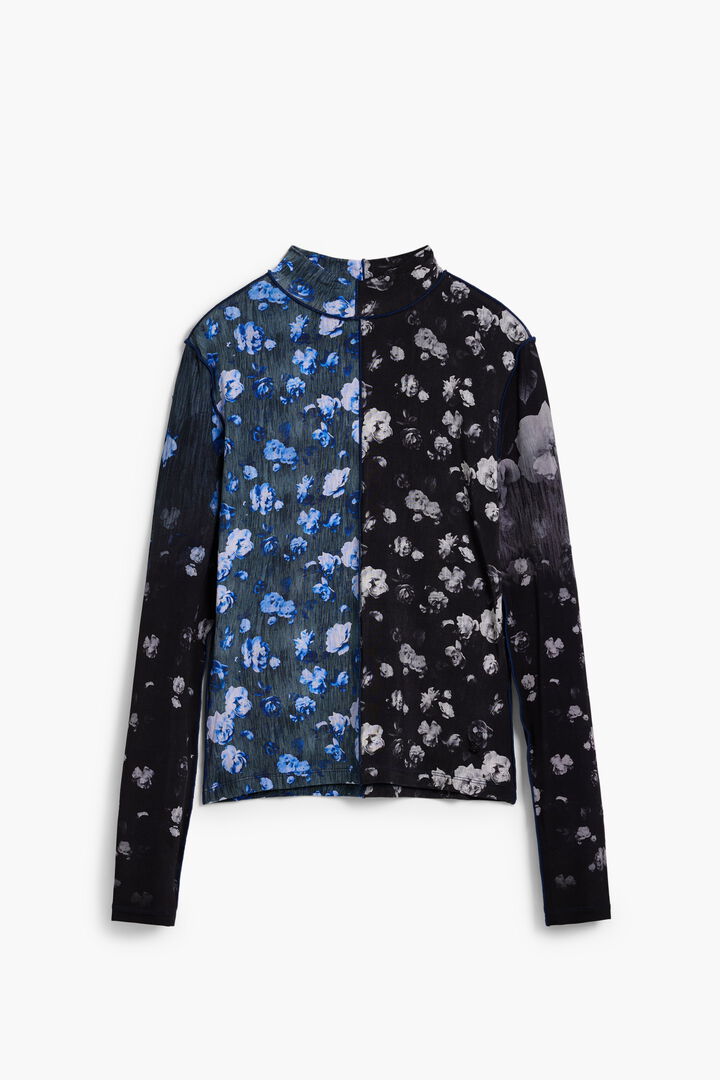 Two-tone floral T-shirt | Desigual