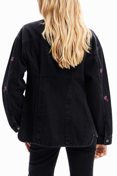 Chaqueta vaquera trucker flores | Desigual