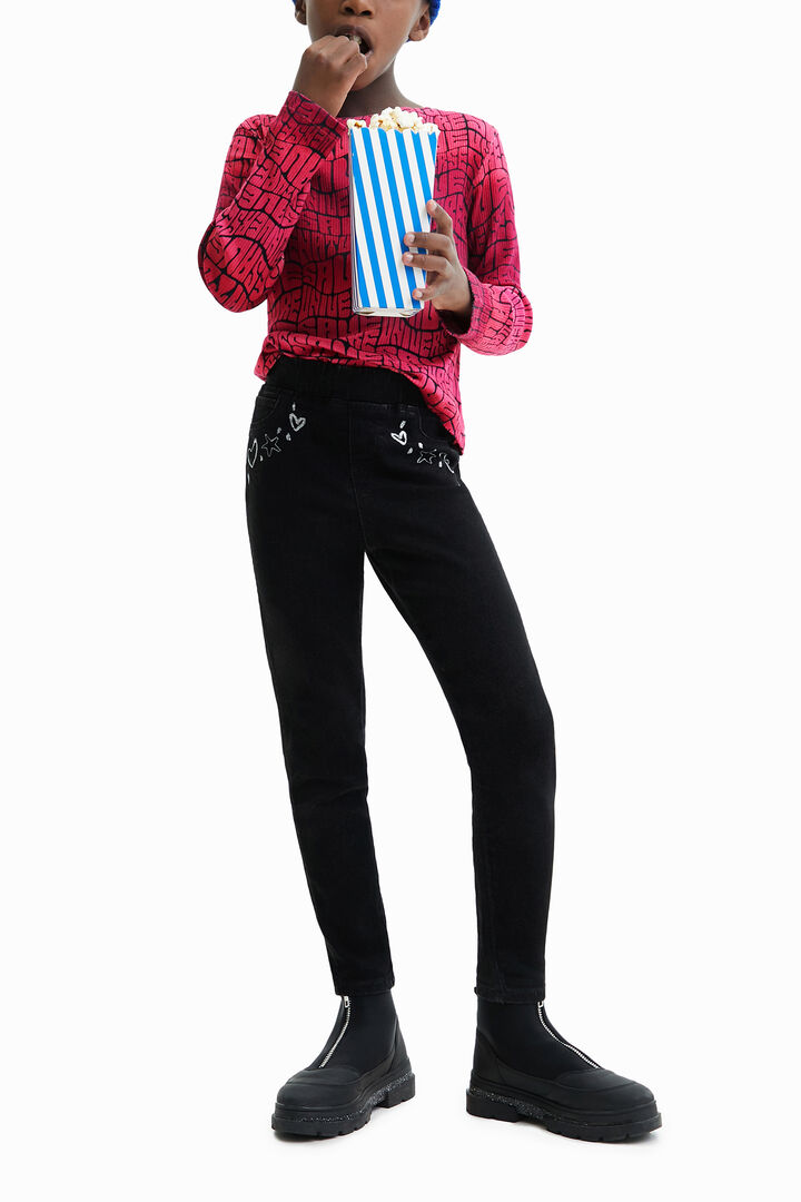 Slim jeggings with designs | Desigual