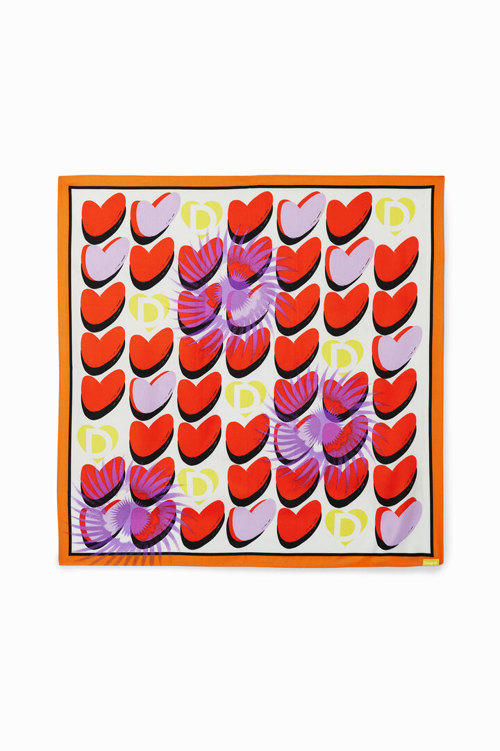 Heart carré scarf