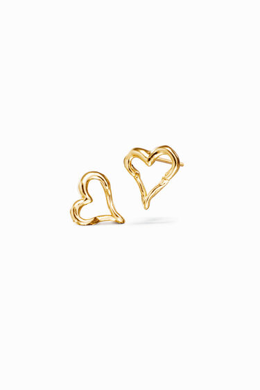 Zalio gold-plated heart earrings | Desigual