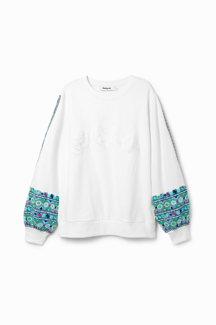 Sudadera abullonada bordados