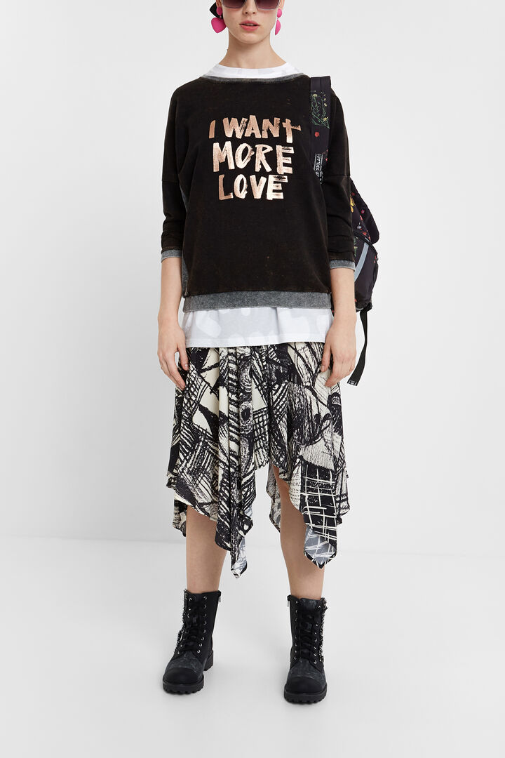Love worn sweatshirt | Desigual