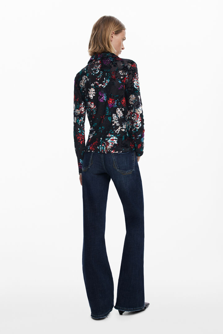 Camiseta de tul estampado floral | Desigual