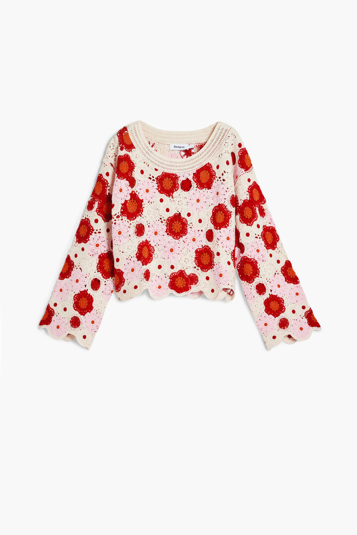 Top de ganxet multicolor | Desigual